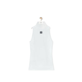 Women High Neck Top - White