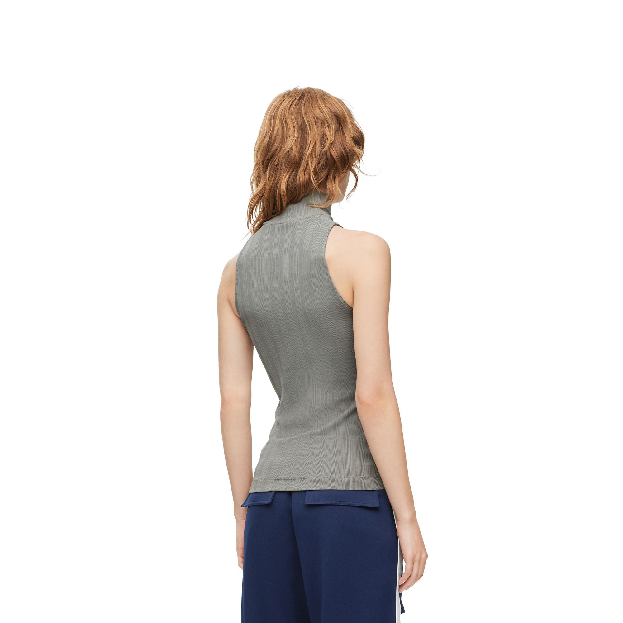 Women High Neck Top - Sparkling Grey
