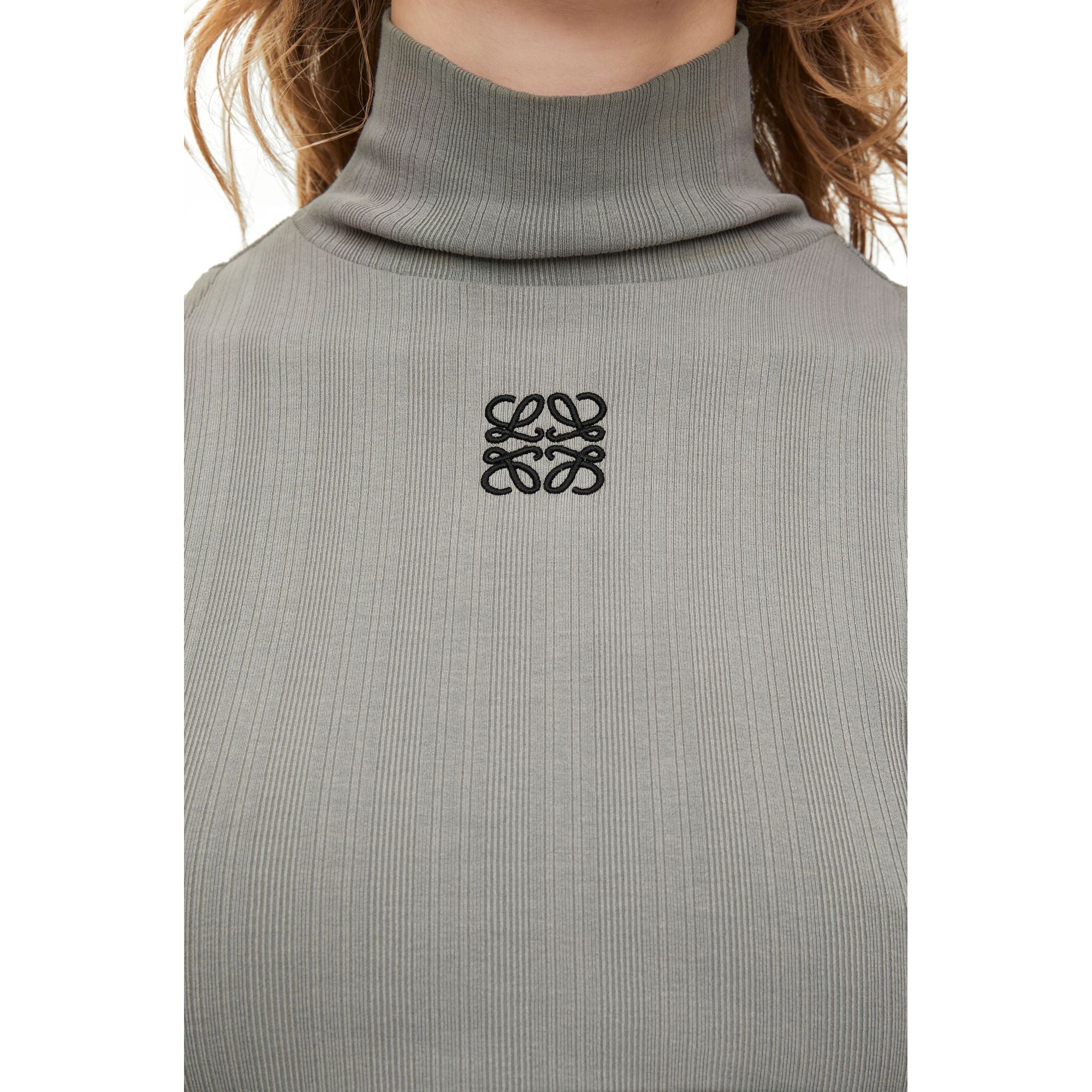 Women High Neck Top - Sparkling Grey