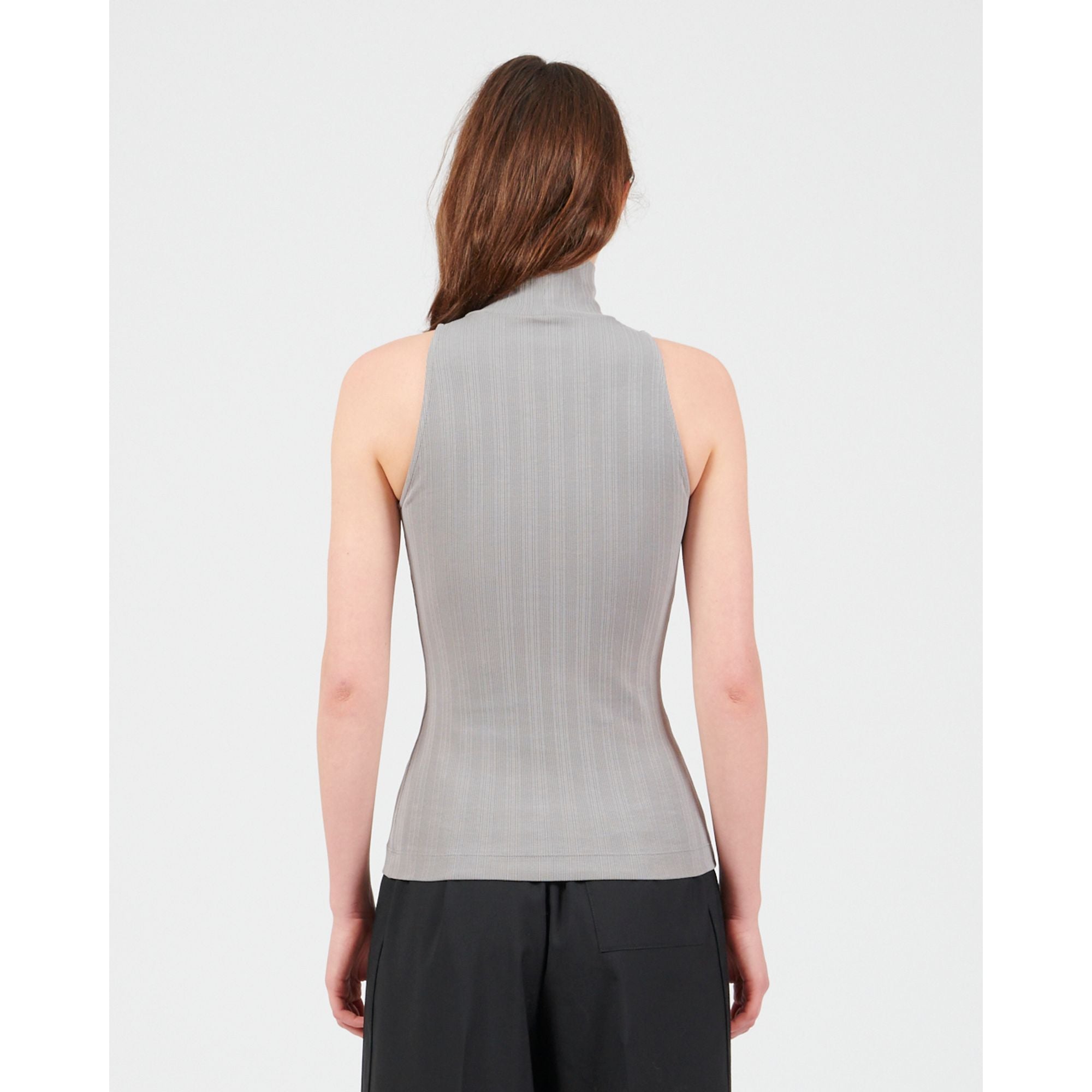 Women High Neck Top - Sparkling Grey