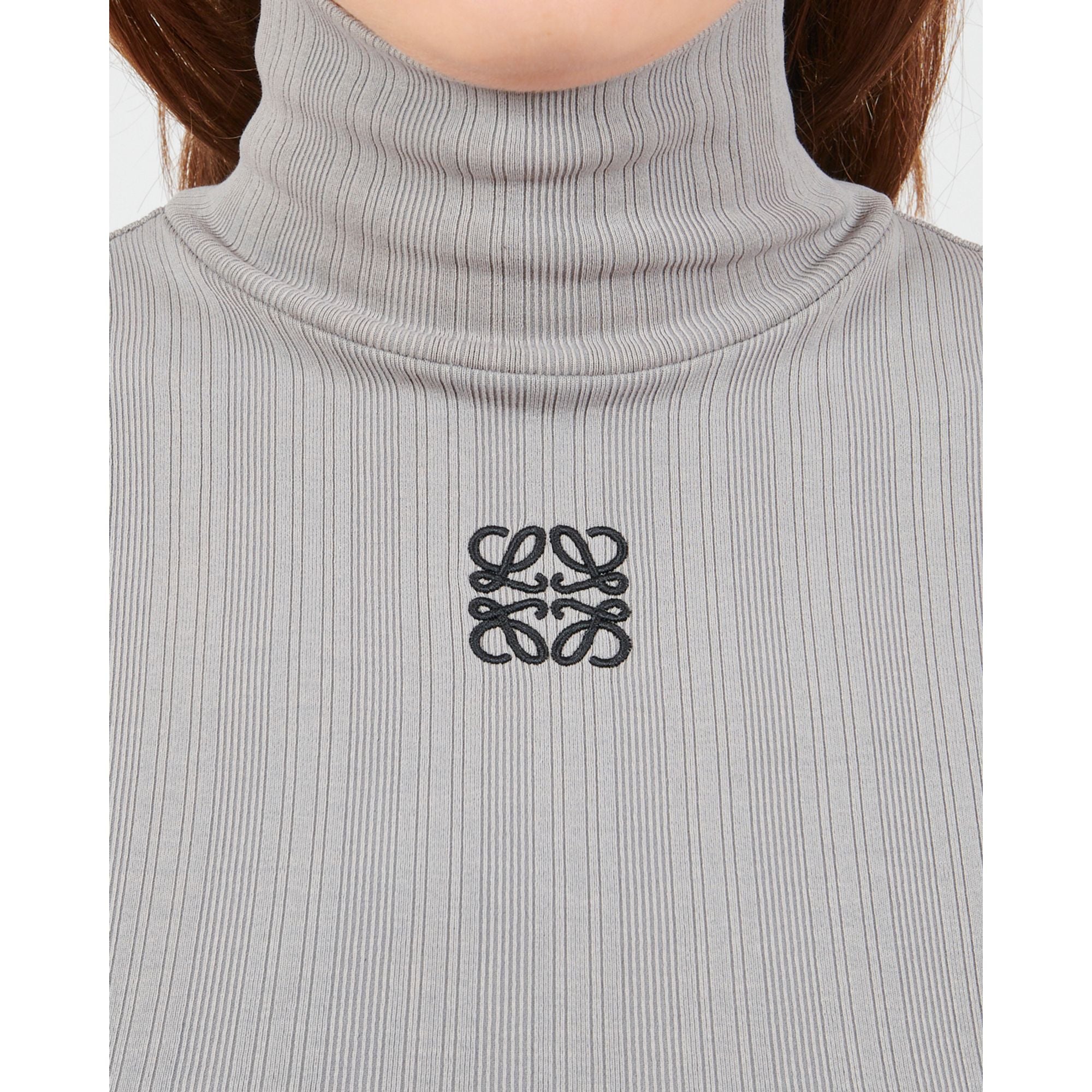 Women High Neck Top - Sparkling Grey