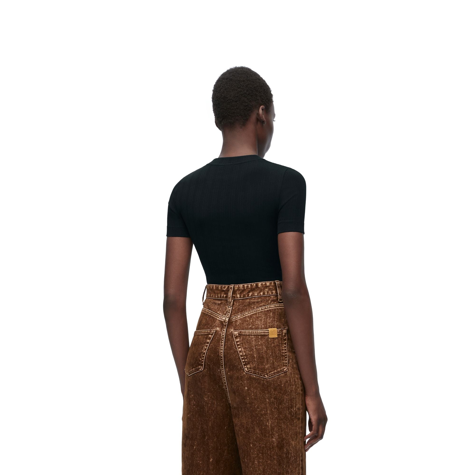 Women Cropped Top - Black