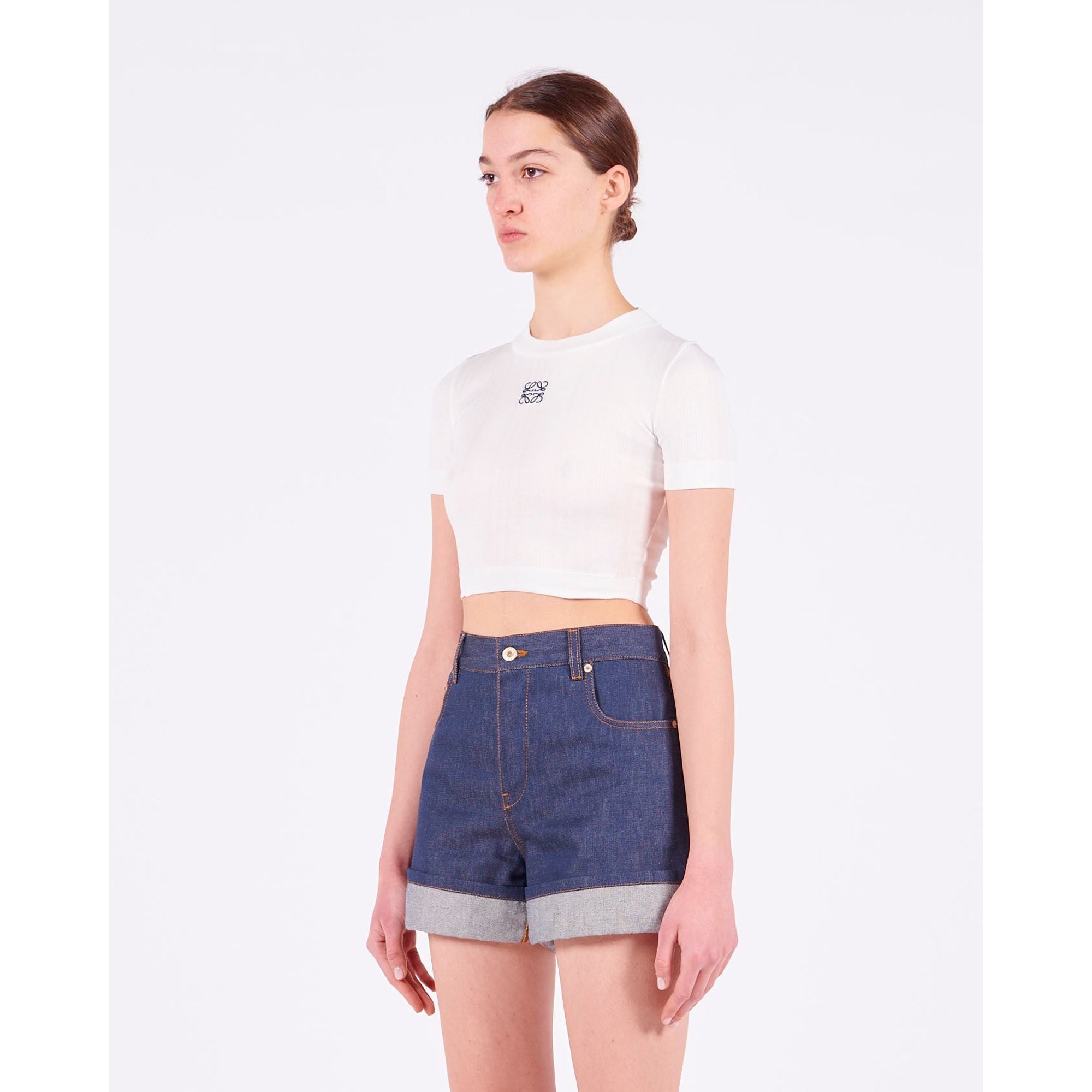Women Cropped Top - White