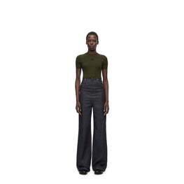 Women Cropped Top - Dark Olive Green