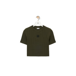 Women Cropped Top - Dark Olive Green