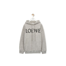 Women Loewe Oversize Hoodie - Grey Melange