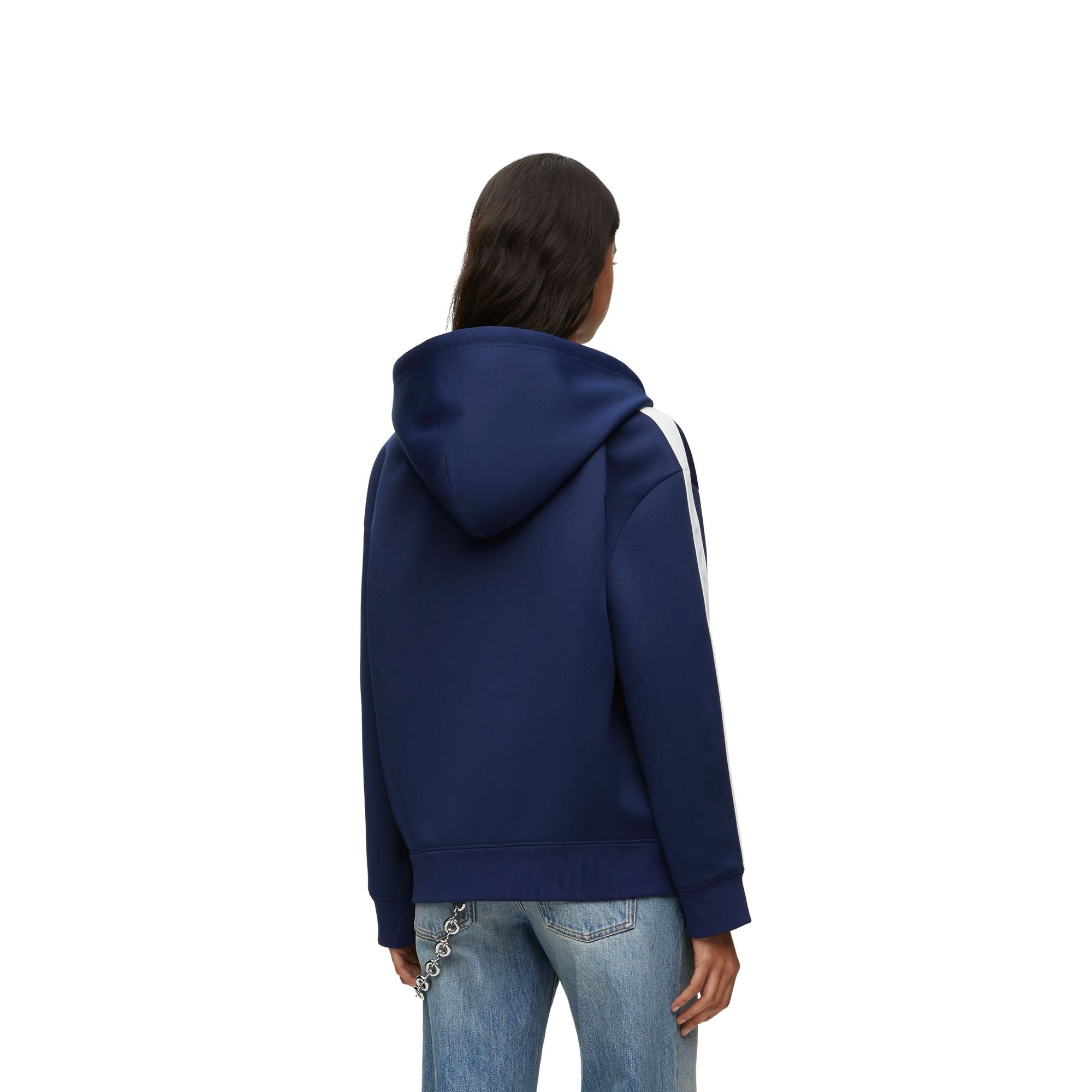 Women Hooded Tracksuit Jacket - Marine