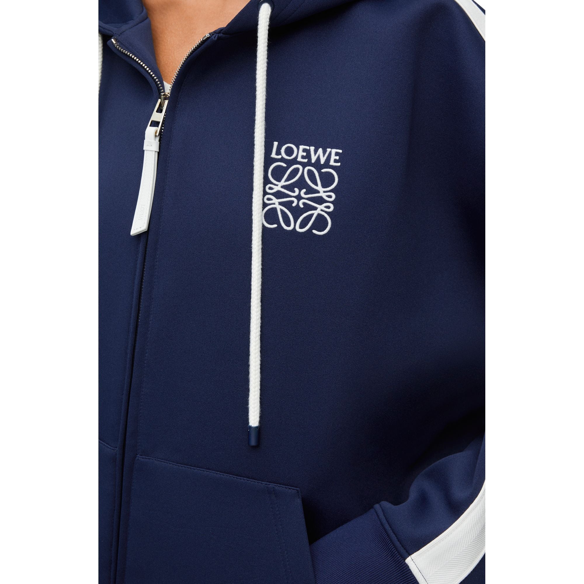 Women Hooded Tracksuit Jacket - Marine