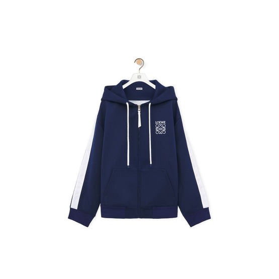 Women Hooded Tracksuit Jacket - Marine