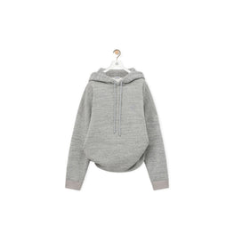Women Draped Hoodie - Light Grey