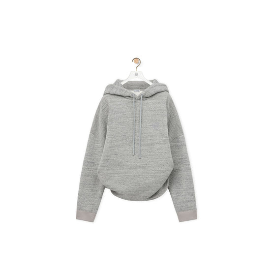 Women Draped Hoodie - Light Grey