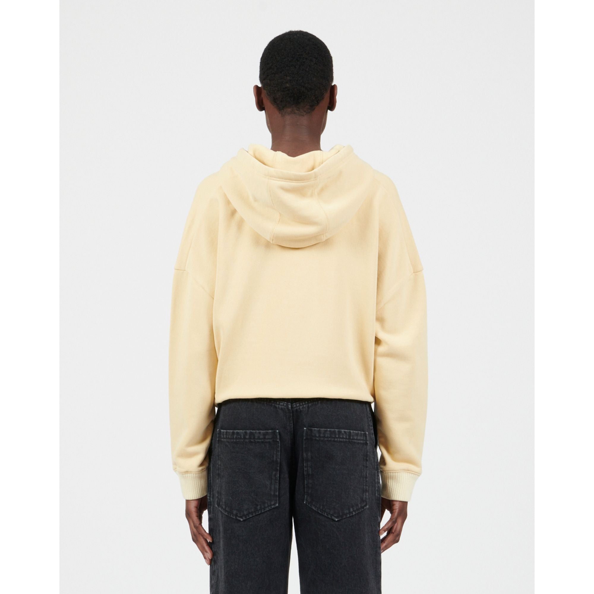 Women Draped Hoodie - Vanilla