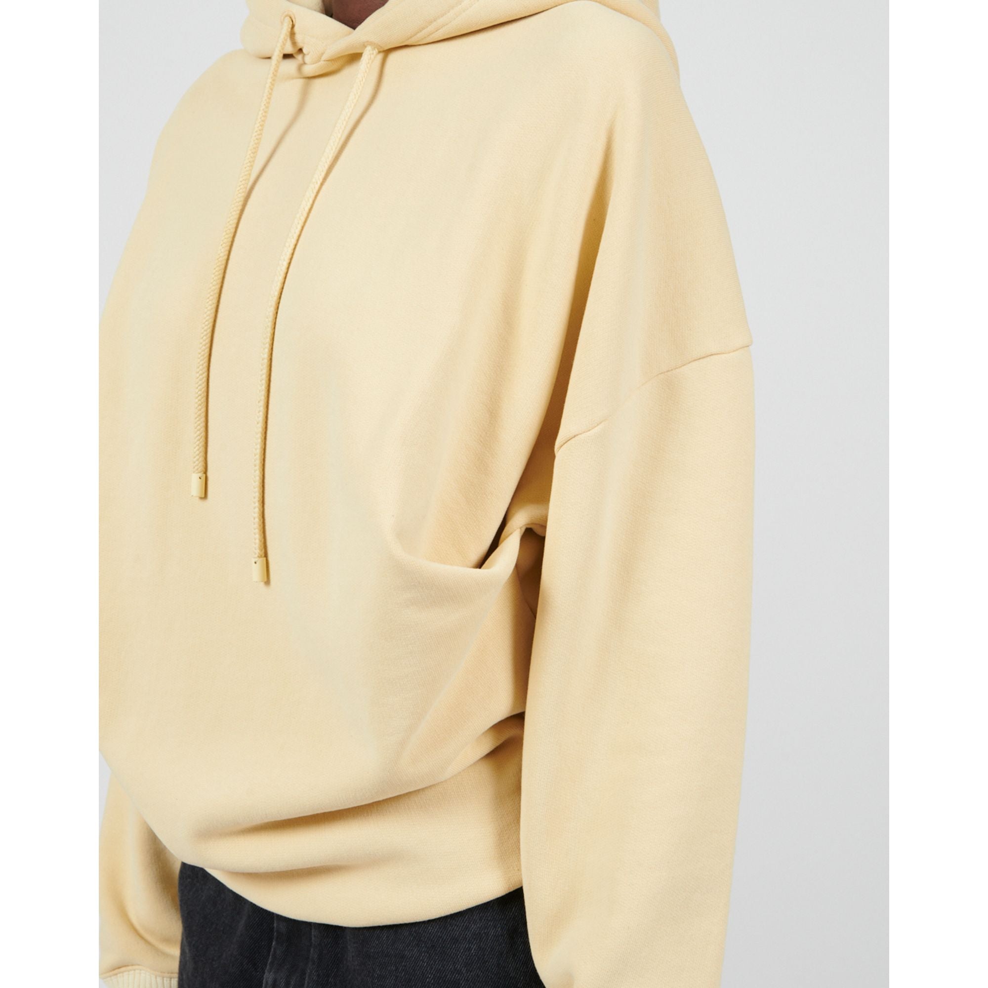 Women Draped Hoodie - Vanilla