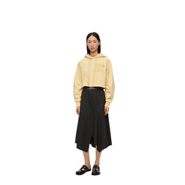 Women Cropped Hoodie - Vanilla