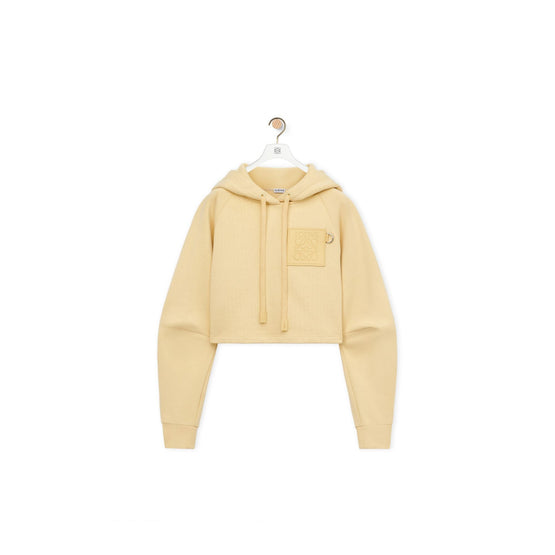 Women Cropped Hoodie - Vanilla