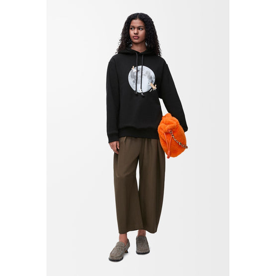 Women Loose Fit Hoodie - Black