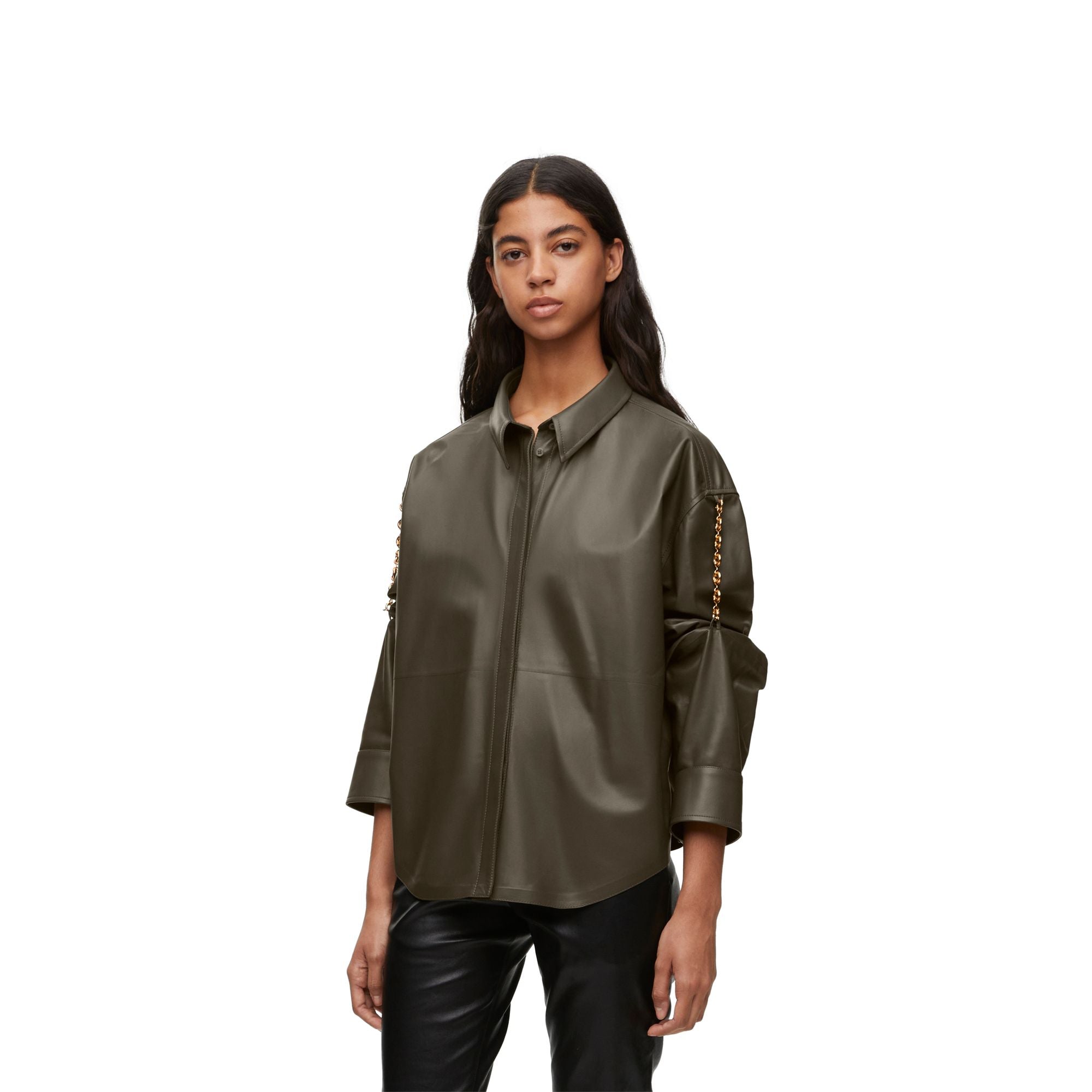 Women Chain Shirt - Tea Dust Glaze
