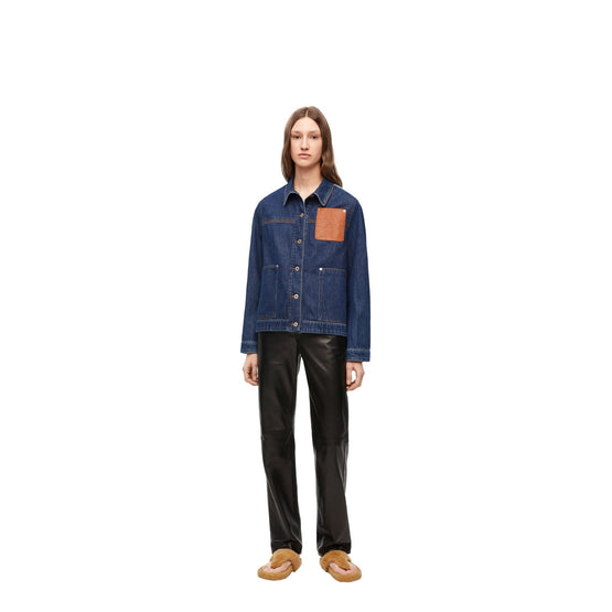 Women Workwear Jacket - Denim Blue/Light Denim Blue