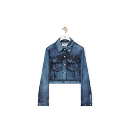 Women Pixelated Jacket - Raw Denim