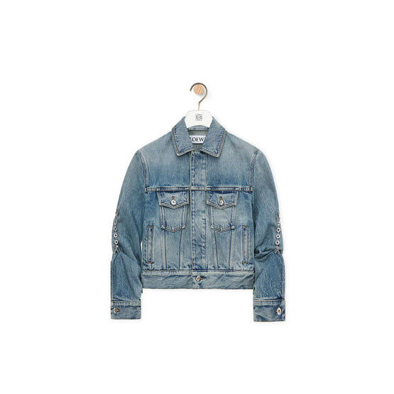 Women Chain Jacket - Washed Denim