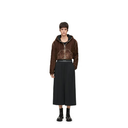Women Cropped Hooded Jacket - Truffle