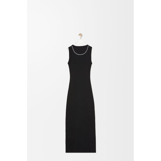 Women Anagram Tank Dress - Black