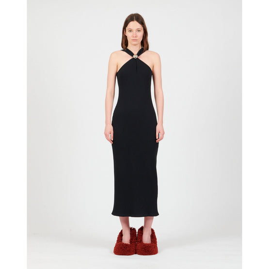 Women Anagram Pebble Dress Af - Black