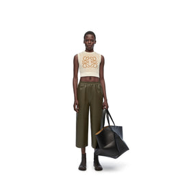 Women Cropped Trousers - Tea Dust Glaze