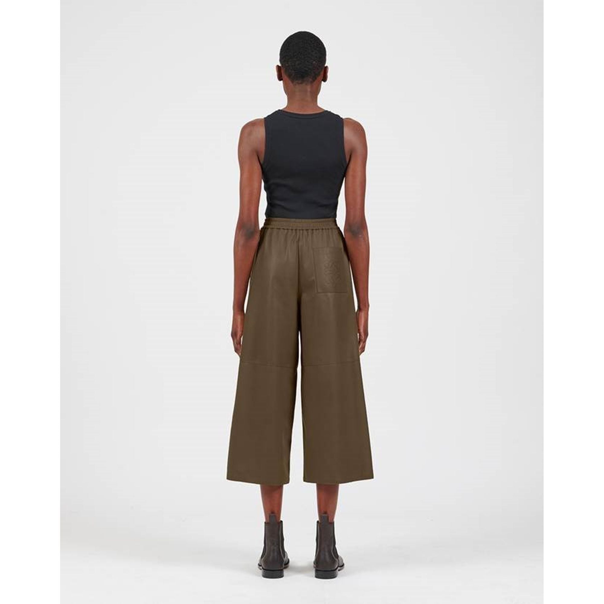 Women Cropped Trousers - Tea Dust Glaze