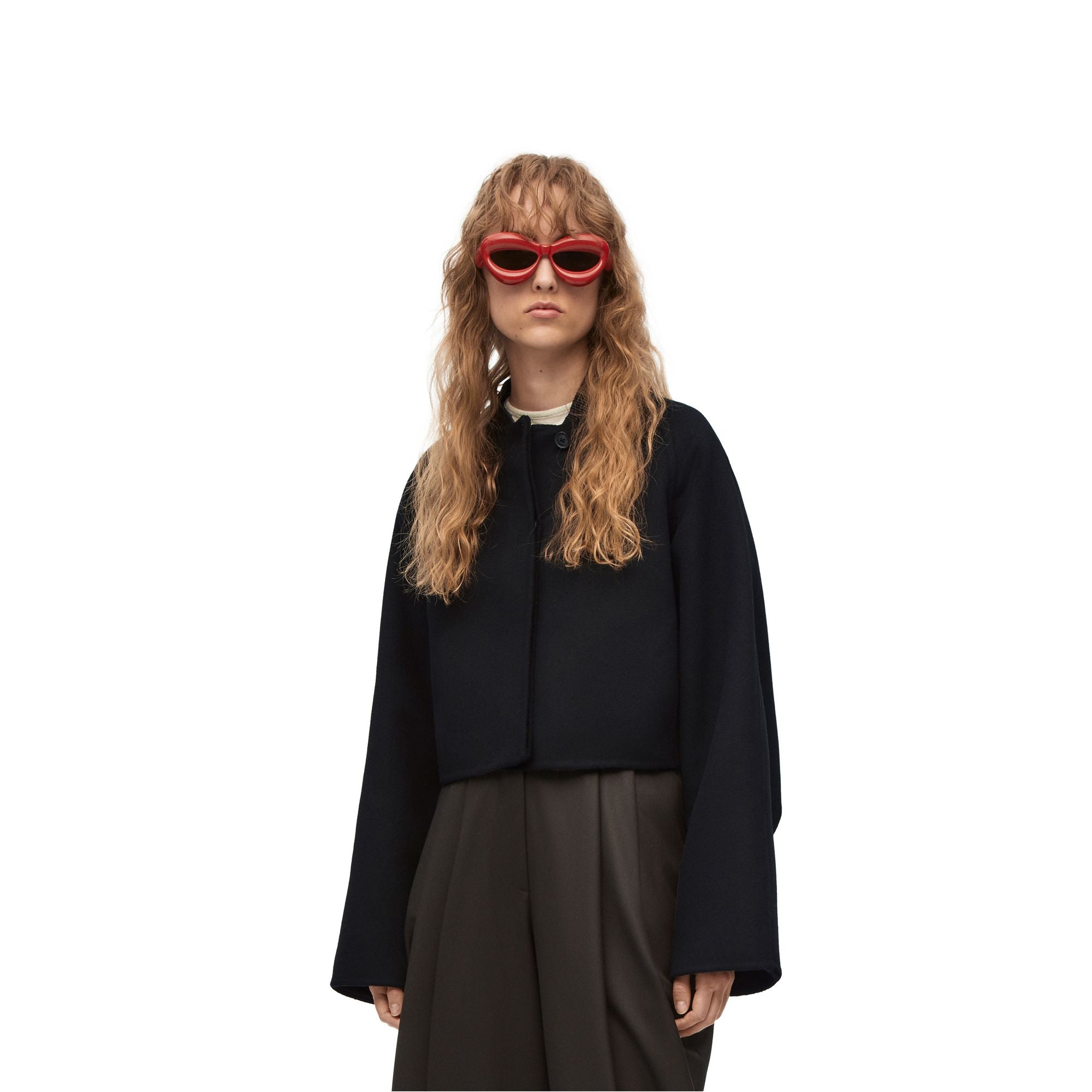 Women Cropped Jacket - Black