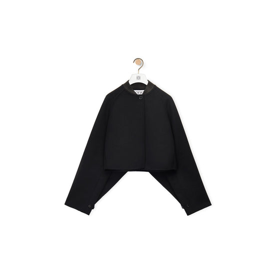 Women Cropped Jacket - Black