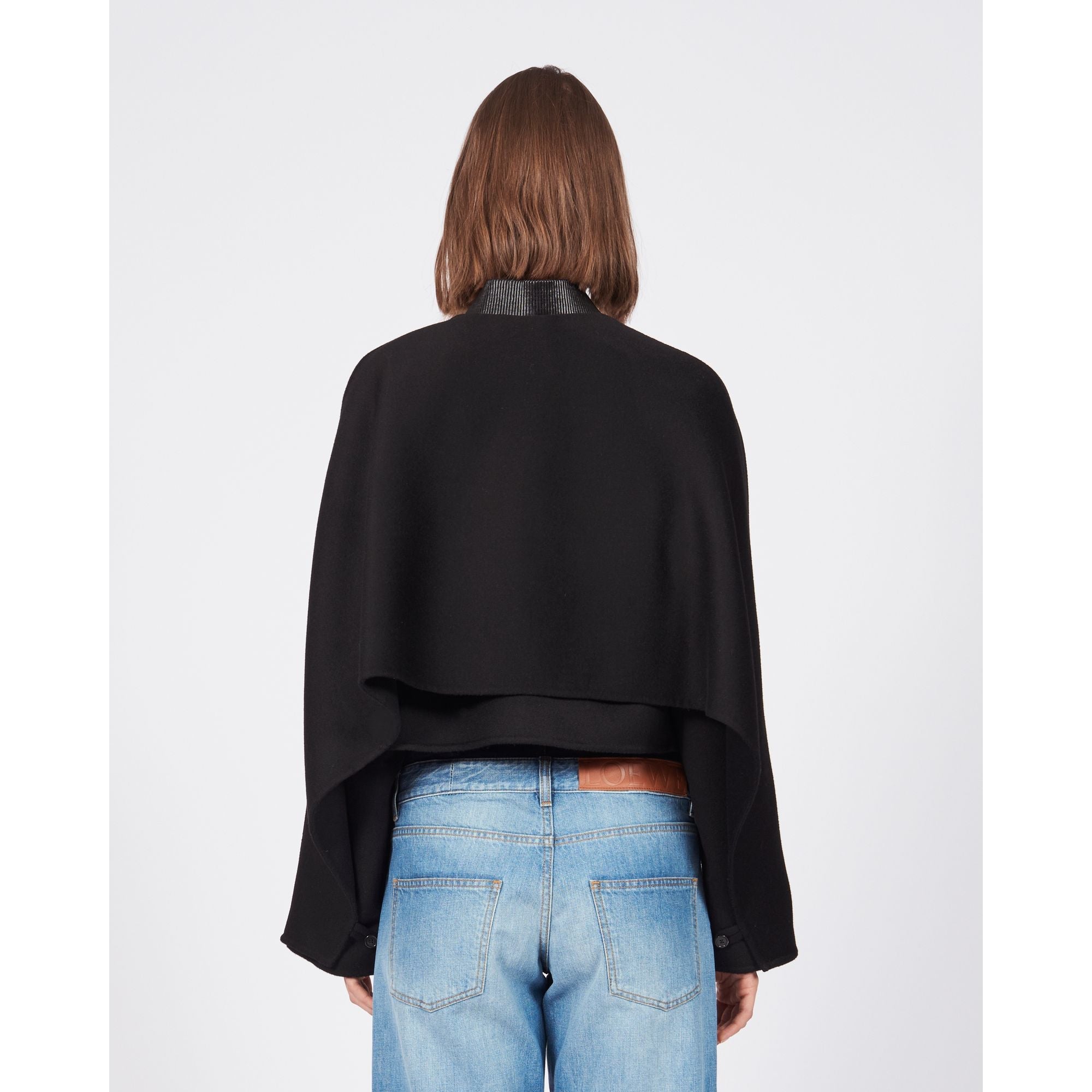 Women Cropped Jacket - Black