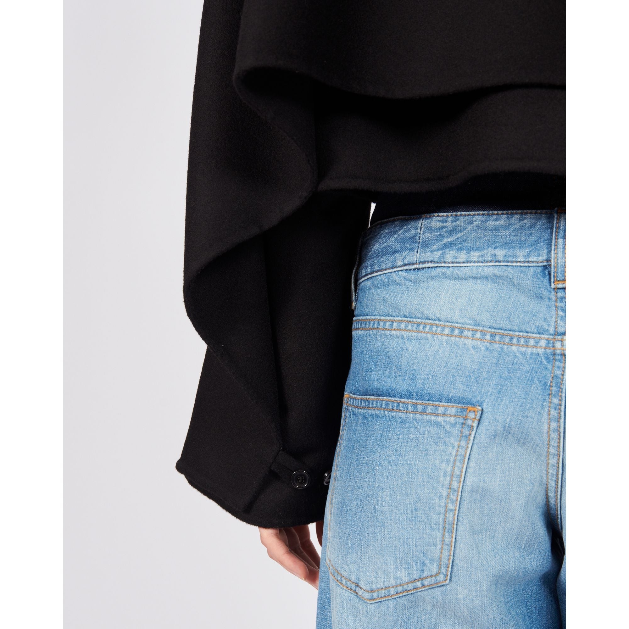 Women Cropped Jacket - Black