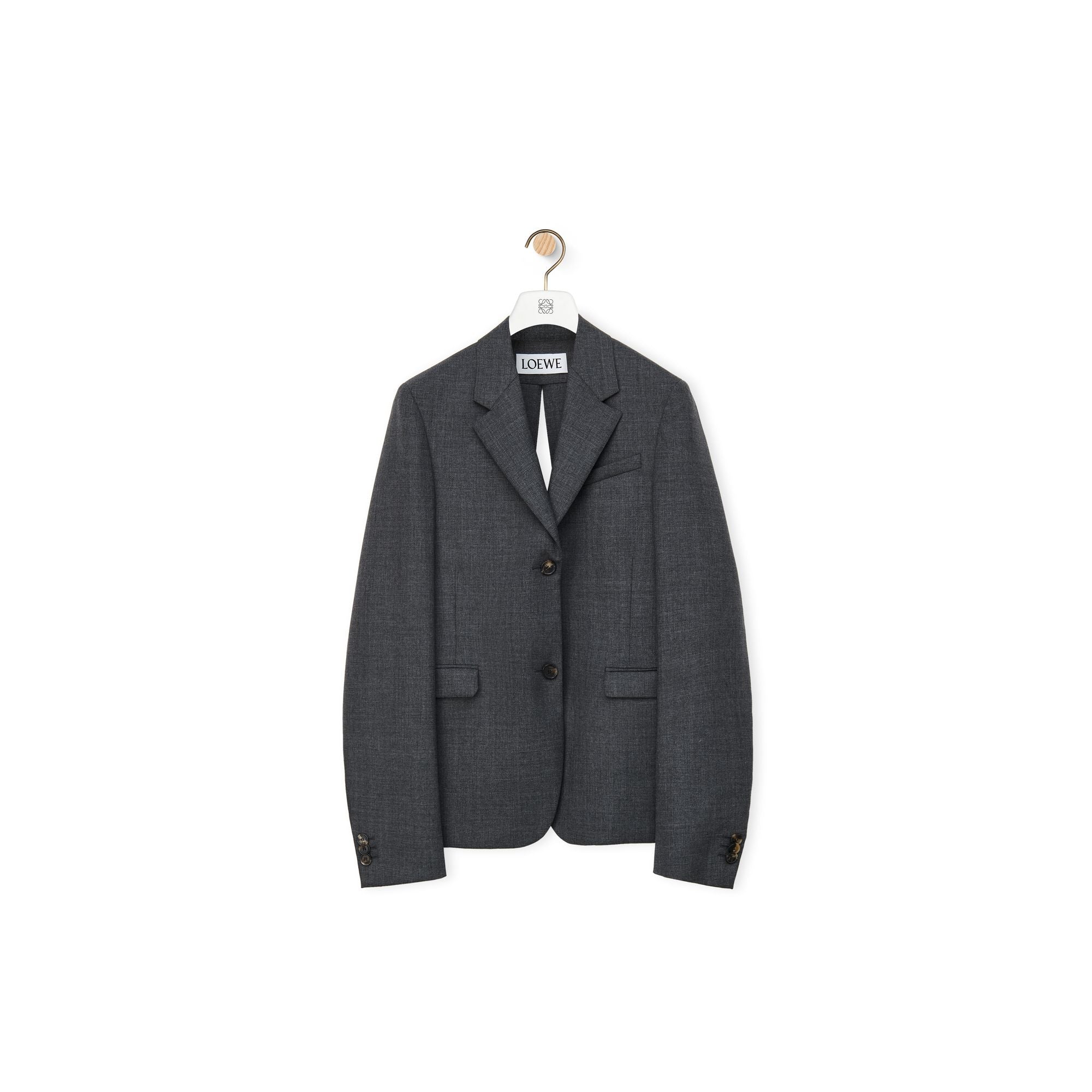 Women Tailored Jacket - Dark Grey