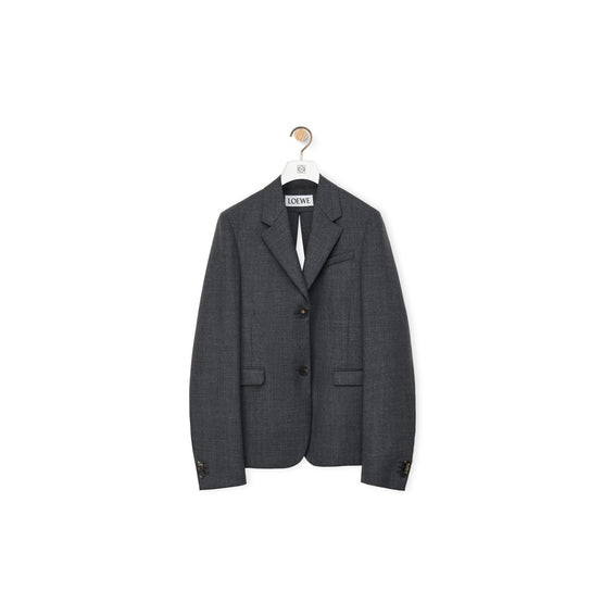 Women Tailored Jacket - Dark Grey