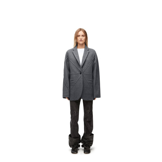 Women Puzzle Fold Jacket - Grey Melange