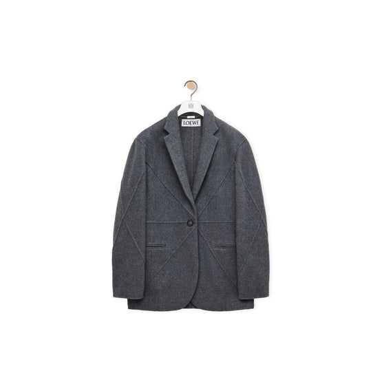 Women Puzzle Fold Jacket - Grey Melange