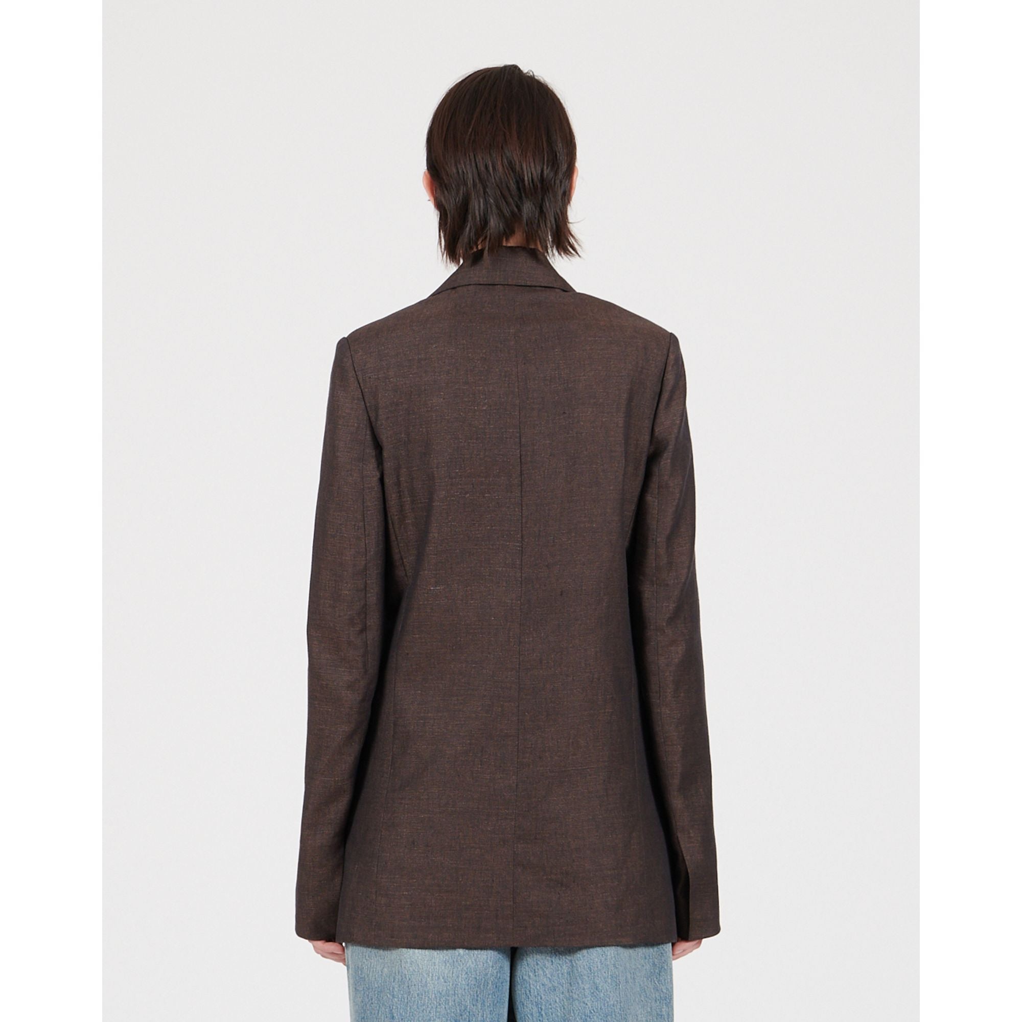 Women Tailored Jacket Af - Dark Brown