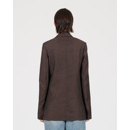 Women Tailored Jacket Af - Dark Brown