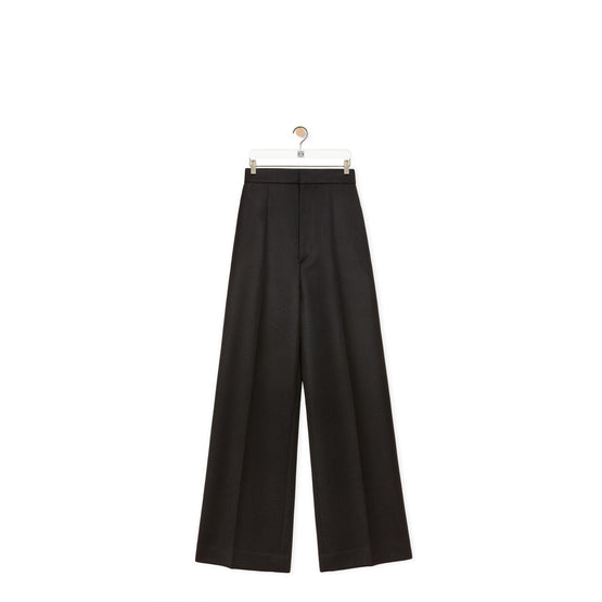 Women High Waisted Trousers Af - Black