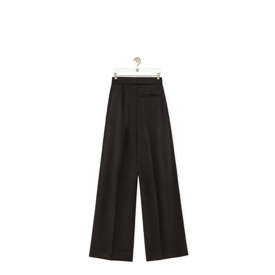 Women High Waisted Trousers Af - Black
