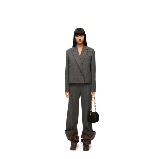 Women High Waisted Trousers Af - Black/White