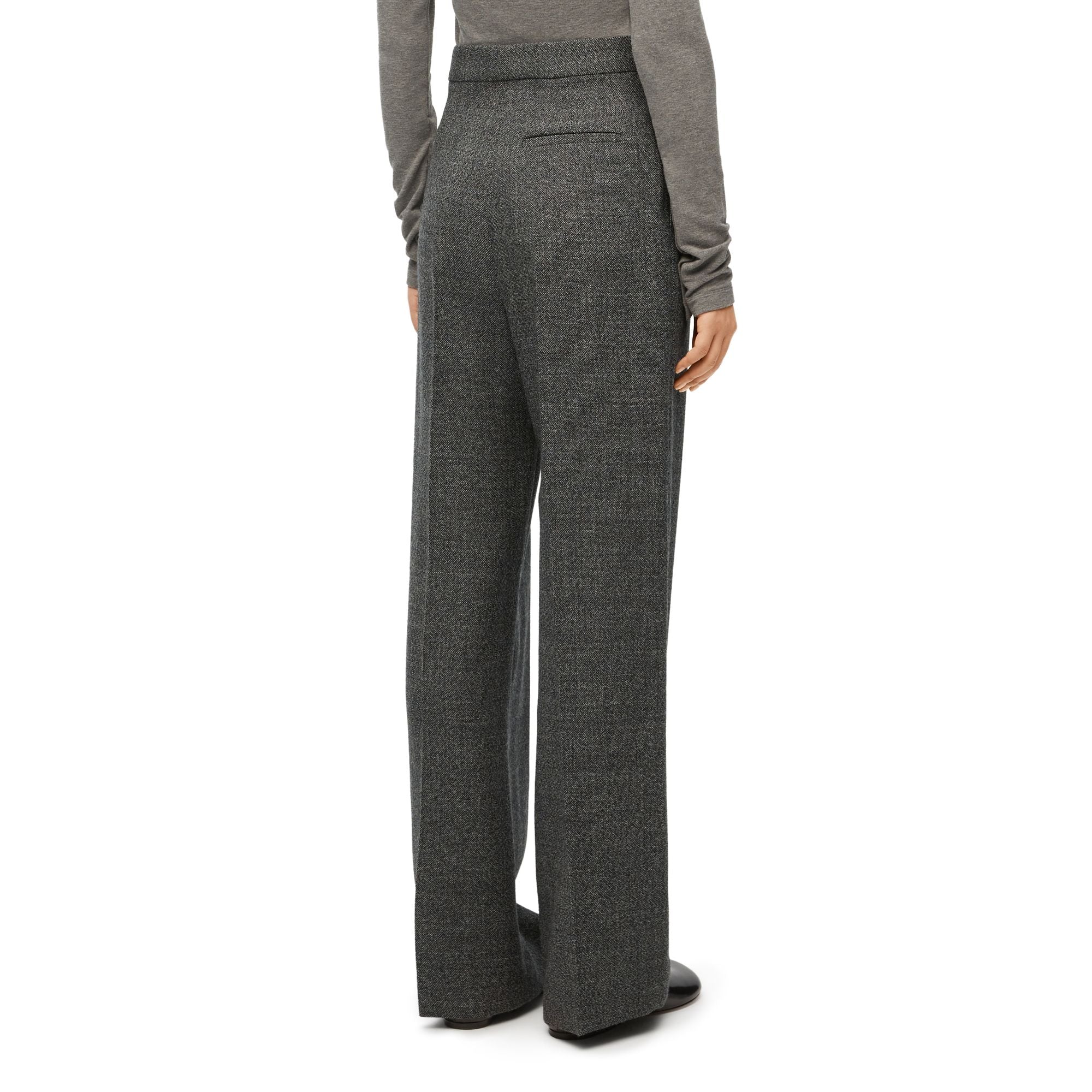 Women High Waisted Trousers Af - Black/White