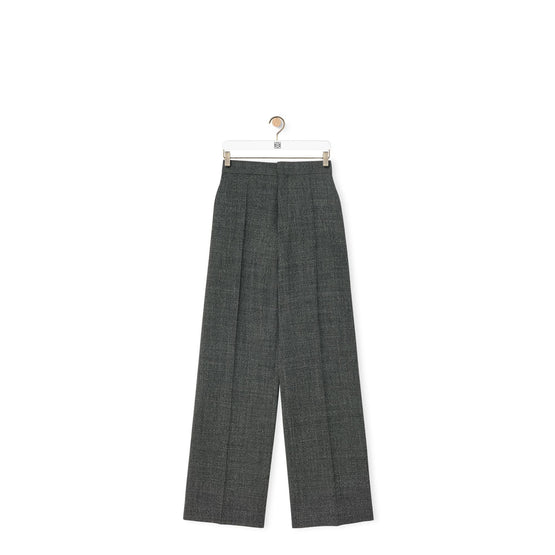 Women High Waisted Trousers Af - Black/White