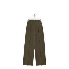 Women High Waisted Trousers Af - Dark Moss