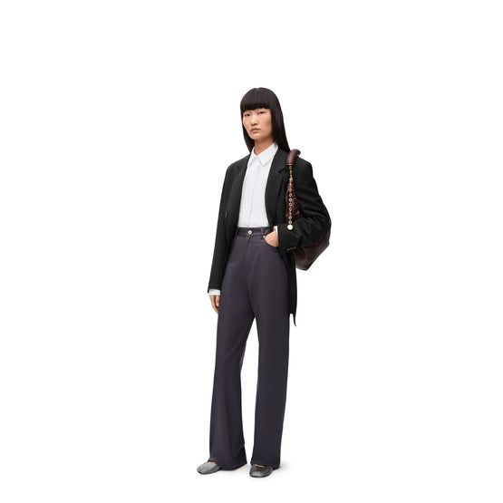 Women High Waisted Trousers - Deep Pavement