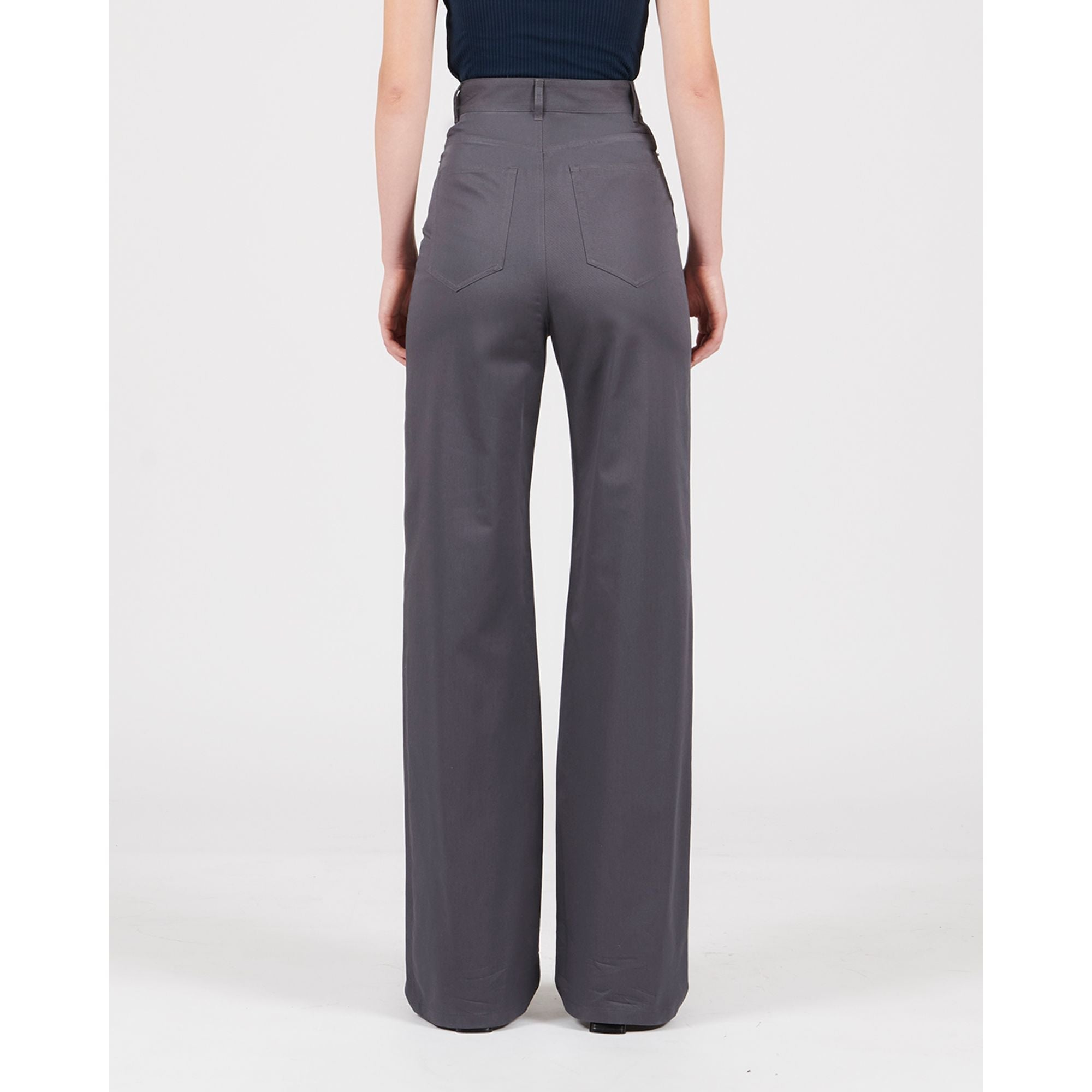 Women High Waisted Trousers - Deep Pavement