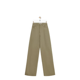Women High Waisted Trousers - Military Green