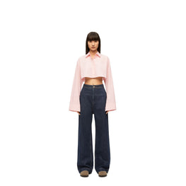 Women Cropped Shirt - Cotton Candy
