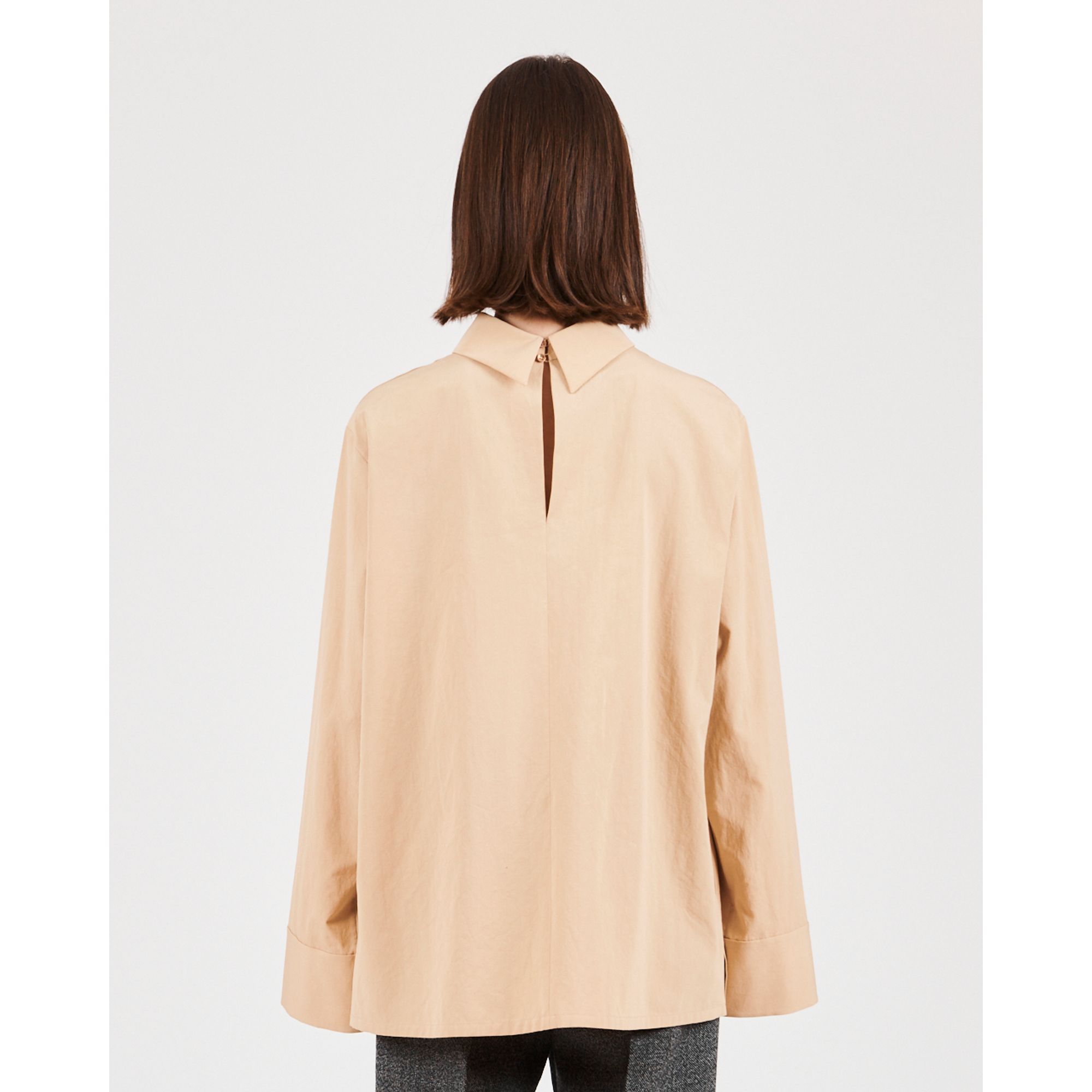 Women Back To Front Shirt - Cafe Latte